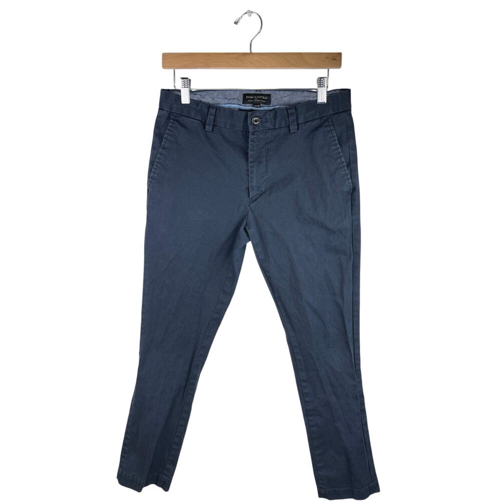 Banana Republic Fulton Skinny Chino Men's Blue Ankle Casual Pants Size 30x30